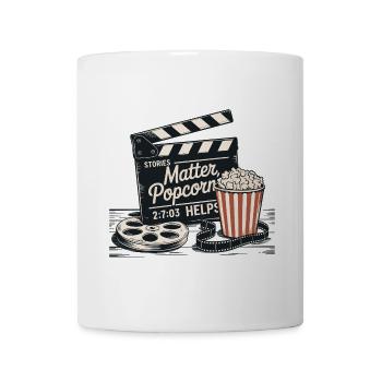 Stories Matter, Popcorn Helps - Mug - white - Front