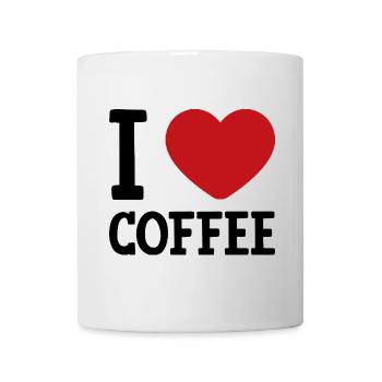 Citation sur J’aime le café - Mug blanc - blanc - Devant