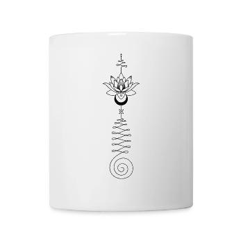 Abstract design with vibrant shades - Unalome Lotus - Mug - white - Front