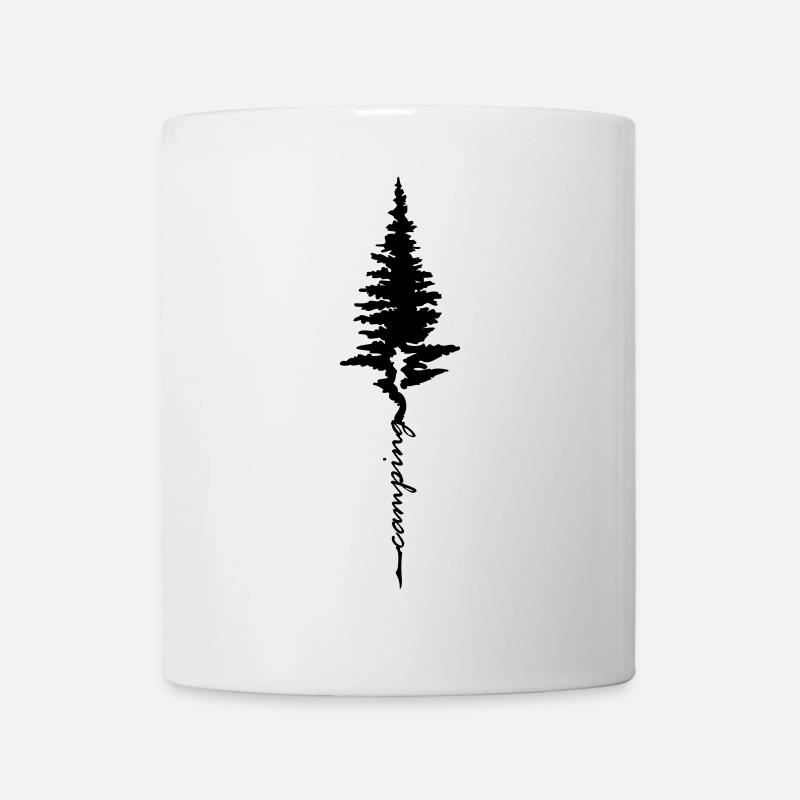 Baum Camping Wandern - Tasse - Weiß