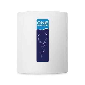 Emblème d’apnée UN souffle - Mug blanc - blanc - Devant