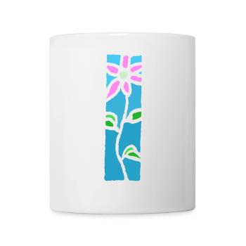 Ornament Blume - Farben Blumen & Natur Design - Tasse - Weiß - Vorne