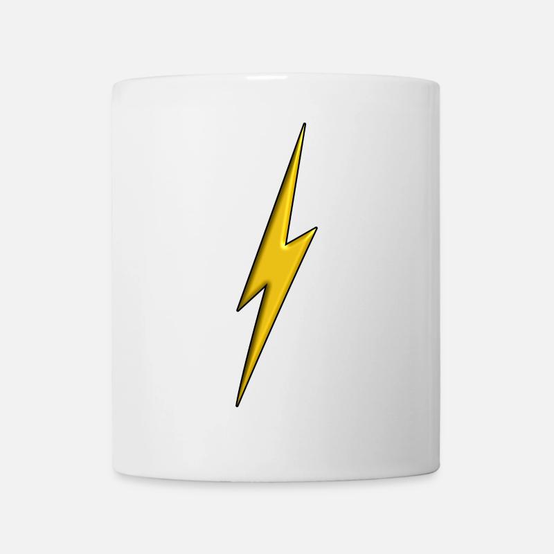 Eclair Jaune 3d - Mug blanc - blanc