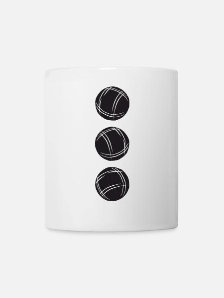 3 Boulekugeln für Bouler Boulekugel Petanque Boule - Tasse - Weiß