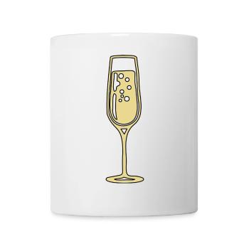 Sekt Outfit Sektglas Cremant Glas Prosecco - Tasse - Weiß - Vorne