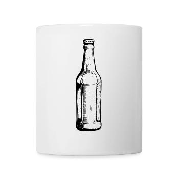 Bierflasche Bier - Tasse - Weiß - Vorne