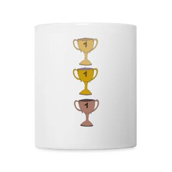 Illustration élégante de la coupe du vainqueur - Mug blanc - blanc - Devant