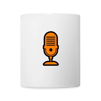 Mikrofon Symbol Journalist Podcast - Tasse - Weiß - Vorne