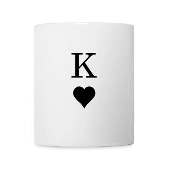 König des Herzens - Tasse - Weiß - Vorne