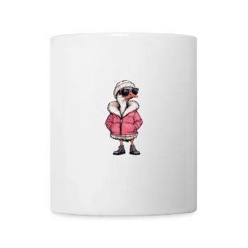 Bande dessinée d’hiver d’autruche - Mug blanc - blanc - Devant