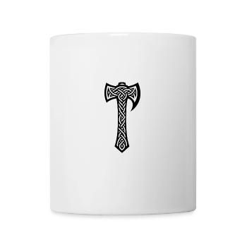 Axt in Keltischen Knoten Tattoo Style - Tasse - Weiß - Vorne