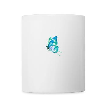 Butterfly, Colorful, Watercolor, Painting, Blue - Mug - white - Front