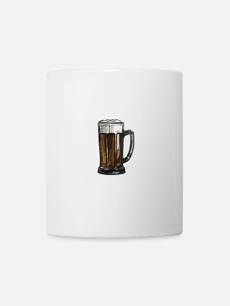 Bier Glas - Tasse - Weiß