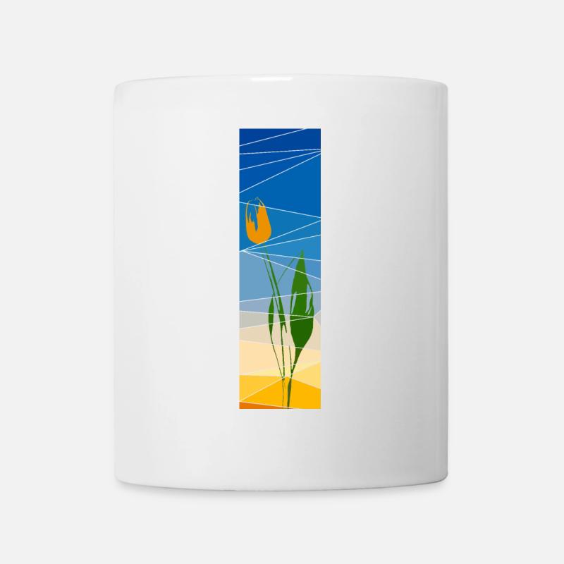 Tulipe de la fête du roi au coucher du soleil - Mug blanc - blanc