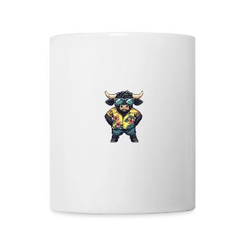 Stier Comic Cool Sommer - Tasse - Weiß - Vorne