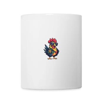 Coq Bande Dessinée Été Cool - Mug blanc - blanc - Devant