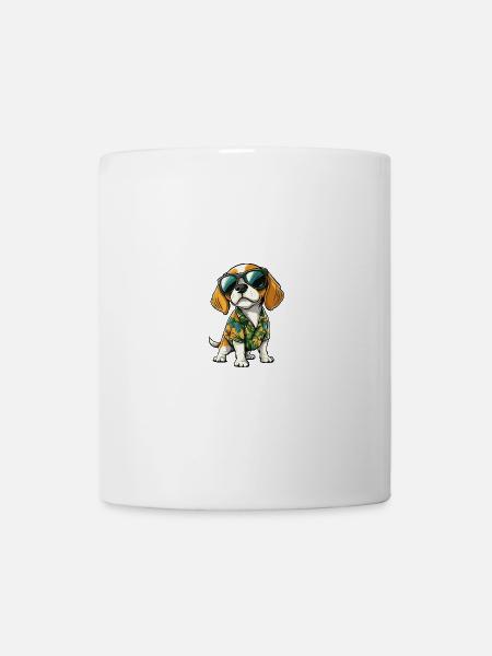 Beagle Hund Cool Sommer - Tasse - Weiß