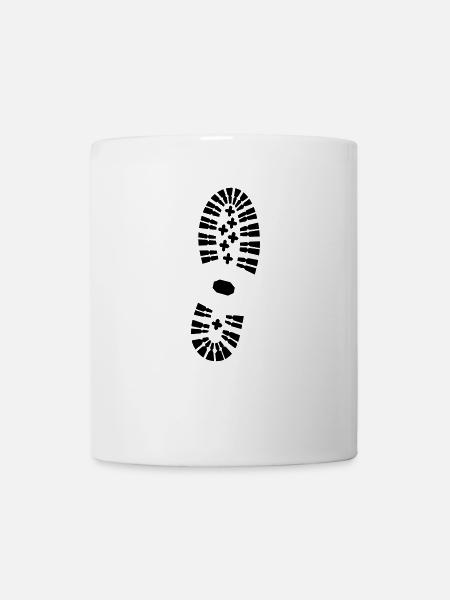 Footprint, shoepriint right (super cheap) - Mug blanc - blanc