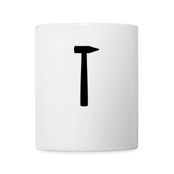 Hammer Werkzeug - Tasse - Weiß - Vorne