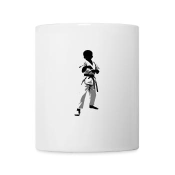 Karaté Enfant Combattant - Arts Martiaux Sports Autocollant - Mug blanc - blanc - Devant