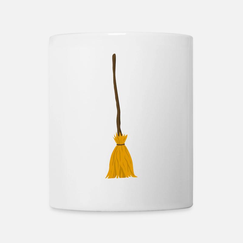 Hexen Besen - Halloween - Geschenk, Geschenkidee - Tasse - Weiß