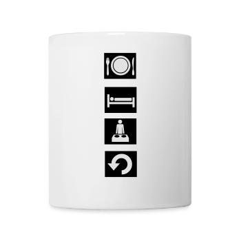 Eat, sleep, rave, repeat. - Mug - white - Front