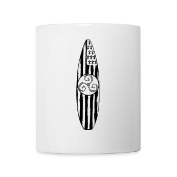Planche de Surf Gwenn Ha Du Triskèle Tribal - Mug blanc - blanc - Devant