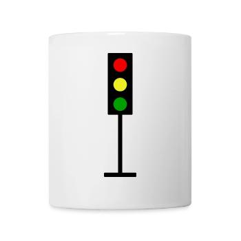 Ampel Design rot gelb grün - Tasse - Weiß - Vorne