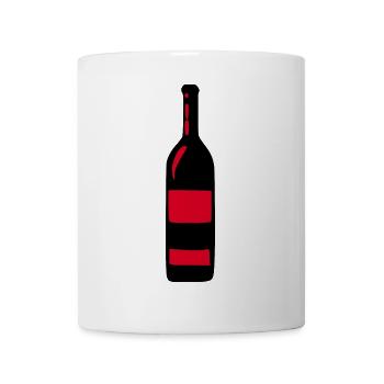 Vin, bouteille de vin, vin rouge, cadeau, amateur de vin - Mug blanc - blanc - Devant