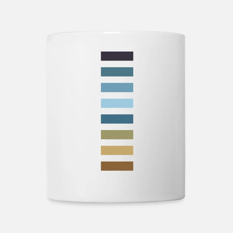 Nuances de brun bleu - Mug blanc - blanc