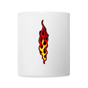 flammen - Tasse - Weiß - Vorne