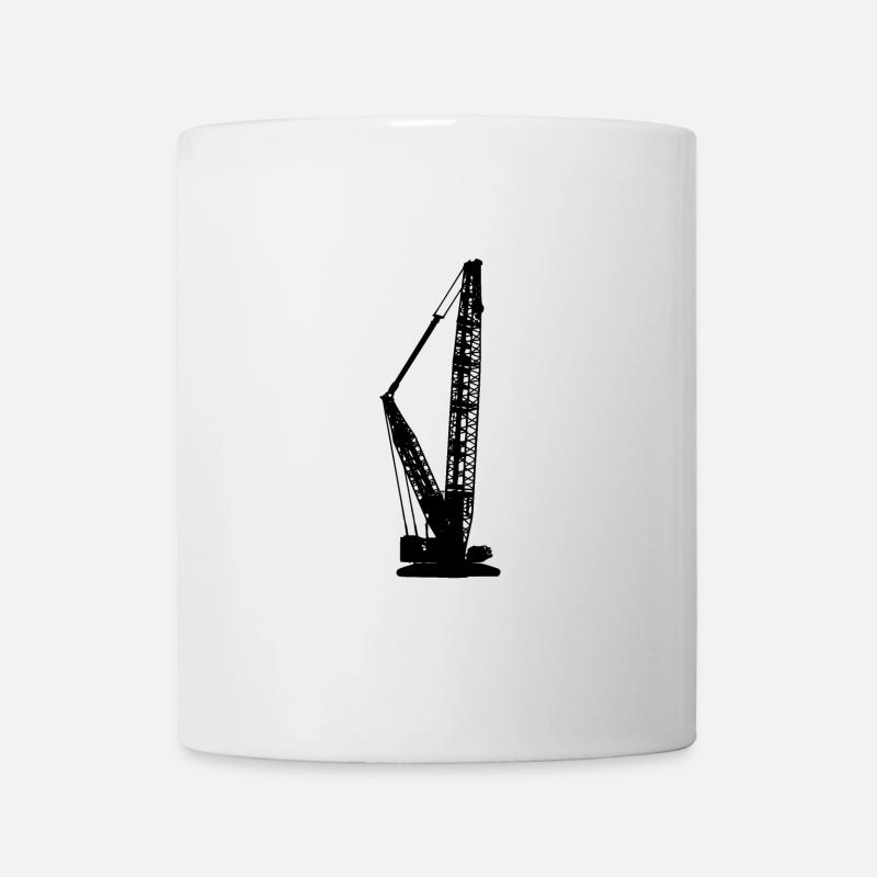 Raupenkran Kran Crawler Crane - Tasse - Weiß