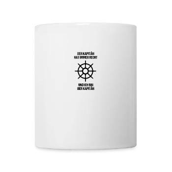 Rudermotiv - Der Kapitän hat immer recht - Tasse - Weiß - Vorne