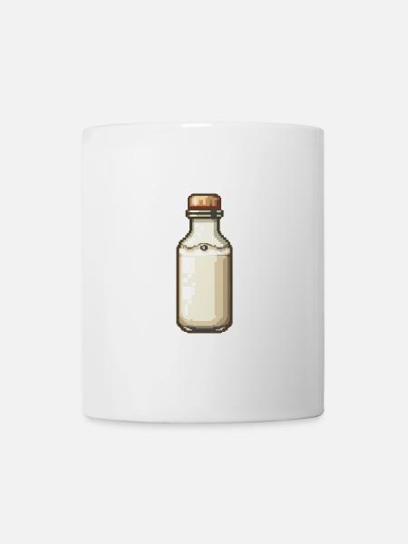 milch Pixel Gamer - Tasse - Weiß