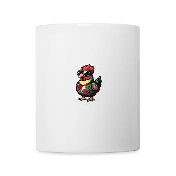 Huhn Comic Cool Sommer - Tasse - Weiß - Vorne