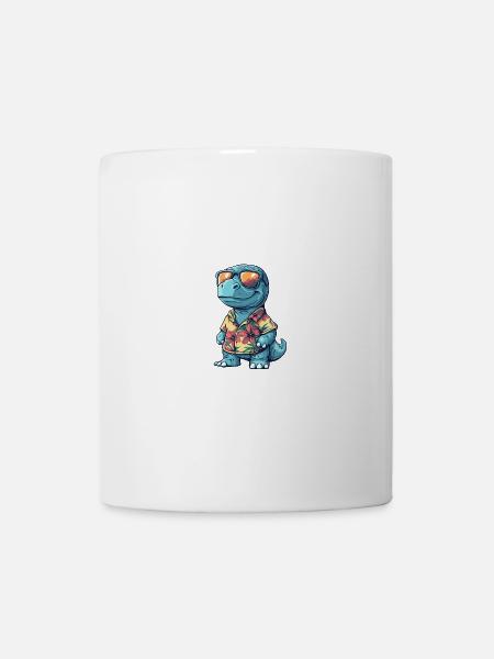 Dinosaurier brontosaurus Sommer - Tasse - Weiß