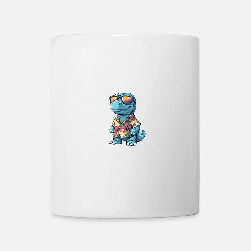 Dinosaurier brontosaurus Sommer - Tasse - Weiß