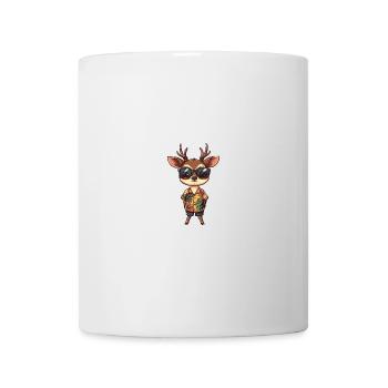 Hirsch Comic Cool Sommer - Tasse - Weiß - Vorne