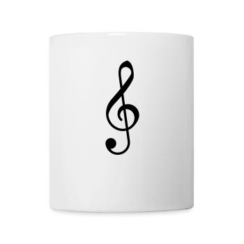 Clé de violon - Clé de partition - Mug blanc - blanc - Devant