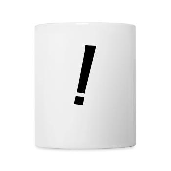 Point d'exclamation d'anime - Avertissement - Horrifié - Mug blanc - blanc - Devant