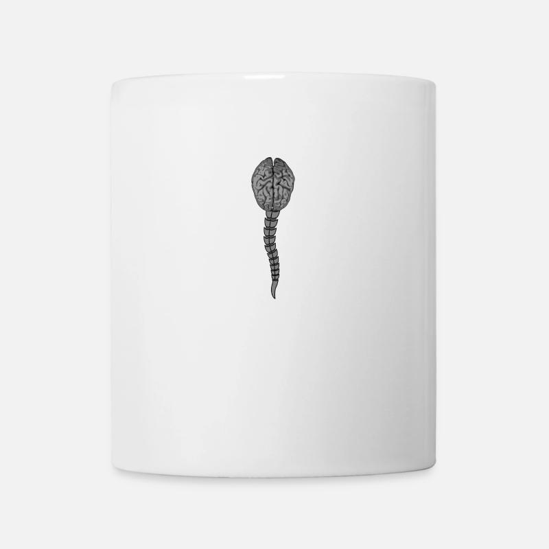 gehirn,wirbelsäule, - Tasse - Weiß