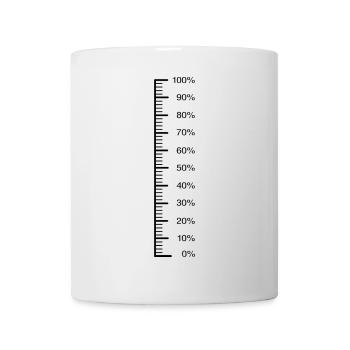 Skala 0 - 100% z.B. als Füllstandsmesser für - Tasse - Weiß - Vorne