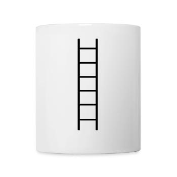 Leiter - Jeder braucht eine Leiter - Tasse - Weiß - Vorne