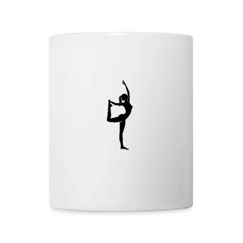 Lightness of Yoga Woman Yogini in Motion - Mug - white - Front