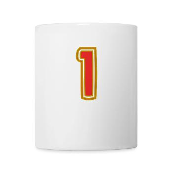 1. 1 Jahr. 1. JAHRESTAG. 1-JÄHRIGES JUBILÄUM - Tasse - Weiß - Vorne