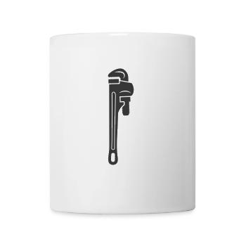 Symbolsymbol für Klempnerdienste, Rohrzangenschild, - Tasse - Weiß - Vorne