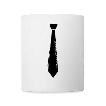 stilvolle Krawatte - Tasse - Weiß - Vorne
