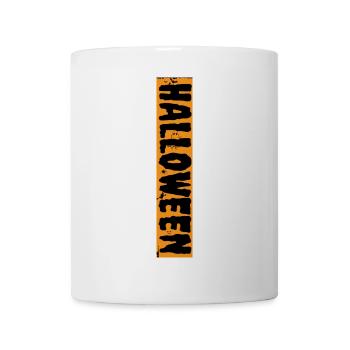 Design effrayant d’Halloween avec des citrouilles et des araignées - Mug blanc - blanc - Devant