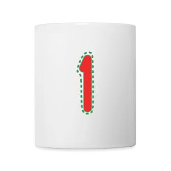1. 1 Jahr. 1. JAHRESTAG. 1-JÄHRIGES JUBILÄUM - Tasse - Weiß - Vorne