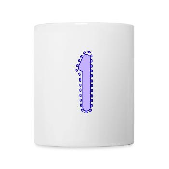 1. 1 Jahr. 1. JAHRESTAG. 1-JÄHRIGES JUBILÄUM - Tasse - Weiß - Vorne